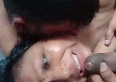 Gandha aunty crying threesome sex video