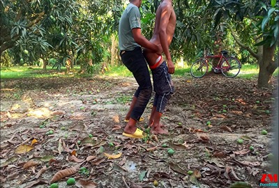 Indian gay porn of two gay lovers on a mango farm