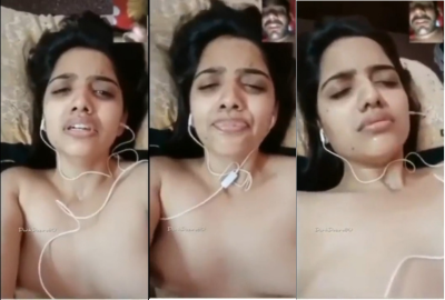 Desi porn of a naked Chennai girl masturbating on a video call