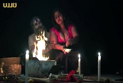 A milf fucks an aghori for a child in an Indian sex movie