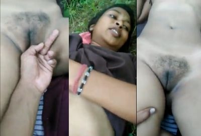 400px x 270px - BF fucks his desi GF's pussy outdoors in an Indian sex video