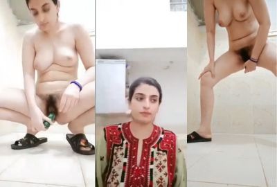 Pakistan sex MMS of a hot babe masturbating with a cucumber