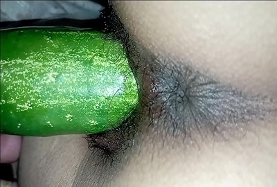 My BF fucks my asshole with a cucumber