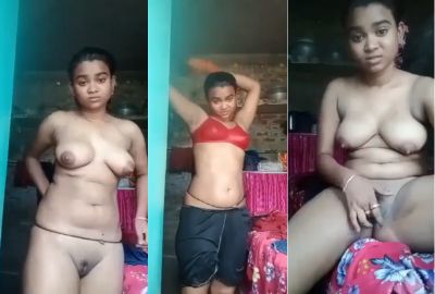 400px x 270px - Village girl strips and masturbates in Indian girl nude MMS