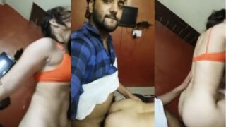 Devar and Bhabhi xxx video in the doggy style