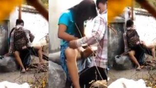 Nepali college girl gets fucked outdoors by her lover