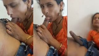 Bhabhi gives a quick desi blowjob to her Devar