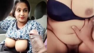 Big boob Bhabhi’s desi outdoor sex in her lover’s car