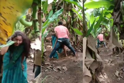 Desi outdoor sex of a Kolhapuri couple on a Banana farm