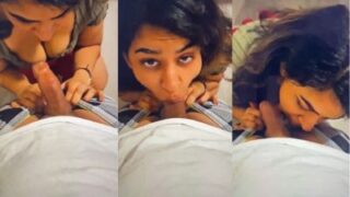 Puneri girl gives a passionate blowjob in Marathi sex