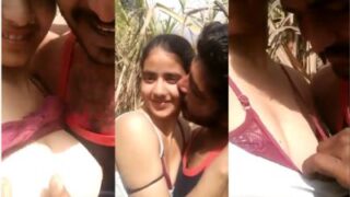 Guy enjoys naked Punjabi GF on a farm in desi sex video