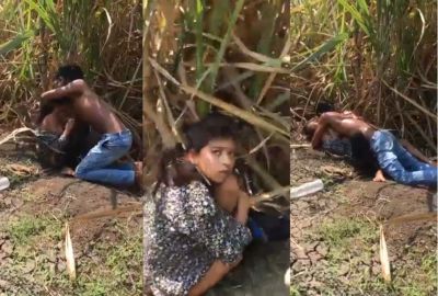 Indian outdoor sex of a guy and his GF in the bushes