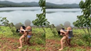 Shameless couple Monika-Arpit enjoy Indian outdoor sex