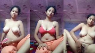 Desi nude unsatisfied milf masturbates in MMS