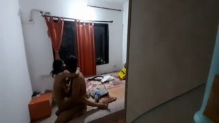 Indian romantic sex on the corner of a bed