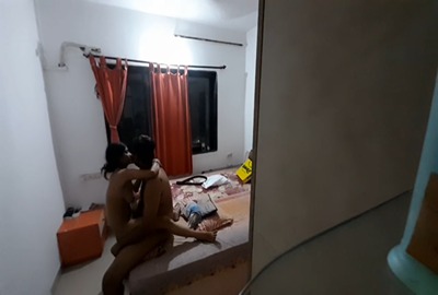 Indian romantic sex on the corner of a bed