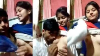 Pervert sucks cousin sister’s juicy boobs in desi mms