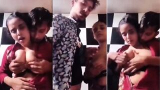 TikTok influencer squeezes his GF’s juicy boobs on camera