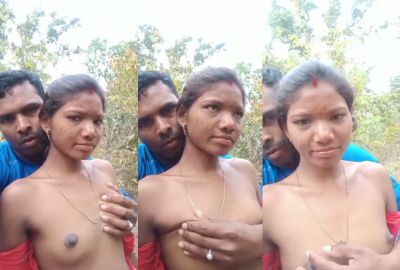 Adivasi couple enjoys Indian outdoor sex in the Jungle