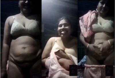 Shy big boob lady strip nude in nude video call