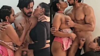 Hardcore threesome xxx porn of a man fucking two sluts