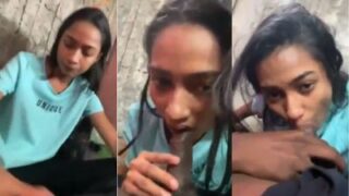 Bihari girl gives a quick desi blowjob to her stepbrother