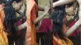 Madurai lady gives a Tamil blowjob to her brother in law