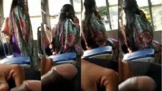 Pervert shows his dick to a stranger lady in a public bus