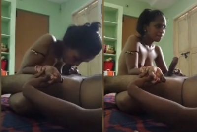 Telugu sex video of a wife sucking and fucking her husband