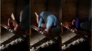 Desi xxx chudai of a dehati couple in a barn